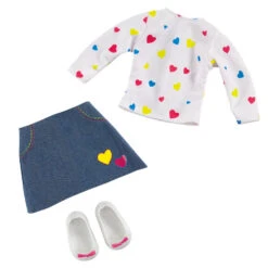 Poppenkleding Hartjes T-shirt En Rokje -Speelgoed Winkel 1987017 654a3b6a