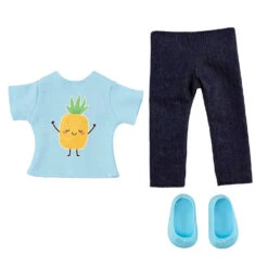Poppenkleding Ananas T-shirt En Jeans -Speelgoed Winkel 1987018 41d3c4c5