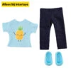 Poppenkleding Ananas T-shirt En Jeans -Speelgoed Winkel 1987018 6e143060